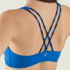 lululemon athletica Vibrant Blue Strappy Sports Bra